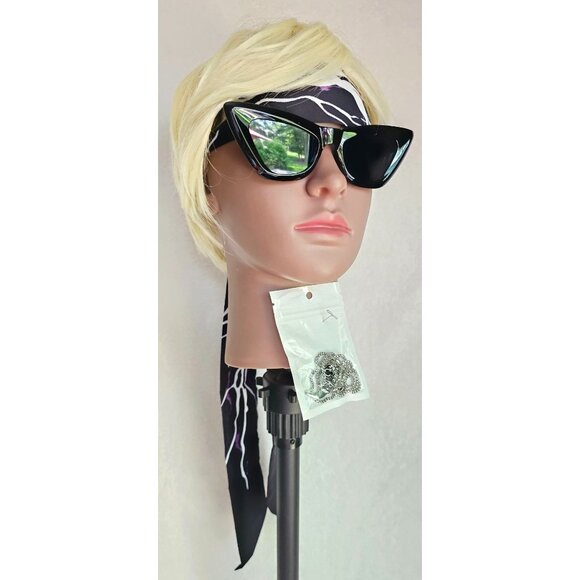 80s Blonde Wig Costume Rocker Rockstar 80s Johnny Lawrence Karate Kid Cosplay - Picture 1 of 5